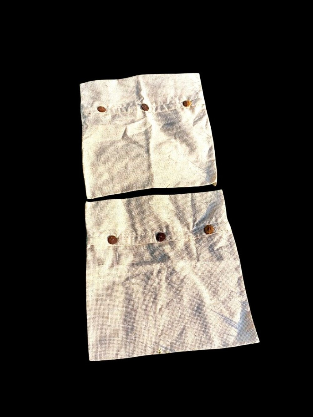 Farmhouse Throw Pillow Slipcovers Set 2 Neutral Zipper Button Accent Cottagecore